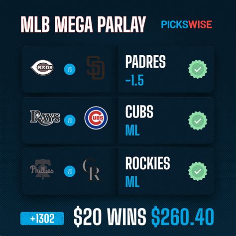 mlb mega parlay|MLB Parlays Today .